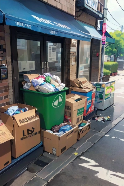 お店の入り口にゴミ置いてるの誰なの！！