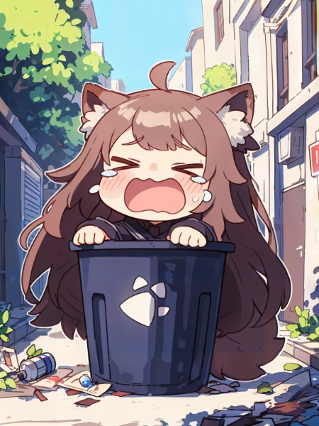 ゴミ捨て場の捨て猫