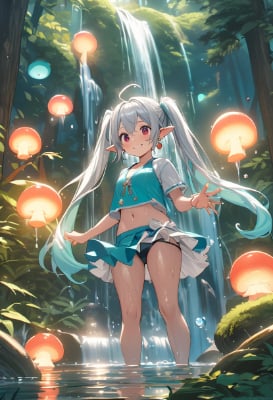 エルフの魔法使いの女の子