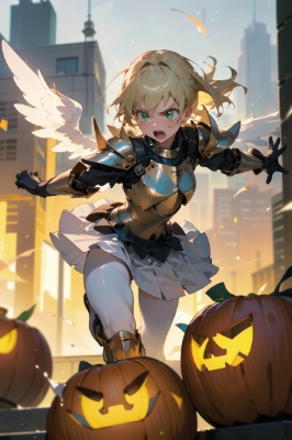 ハロウィンに抵抗する天使さん２