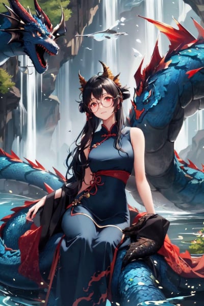 ハーフアップ　四神