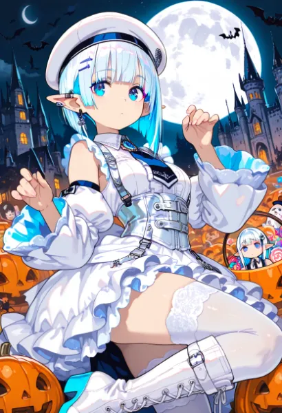 月夜のハロウィンエルフのいたずら