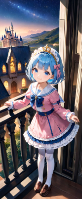夕暮れの青髪さん