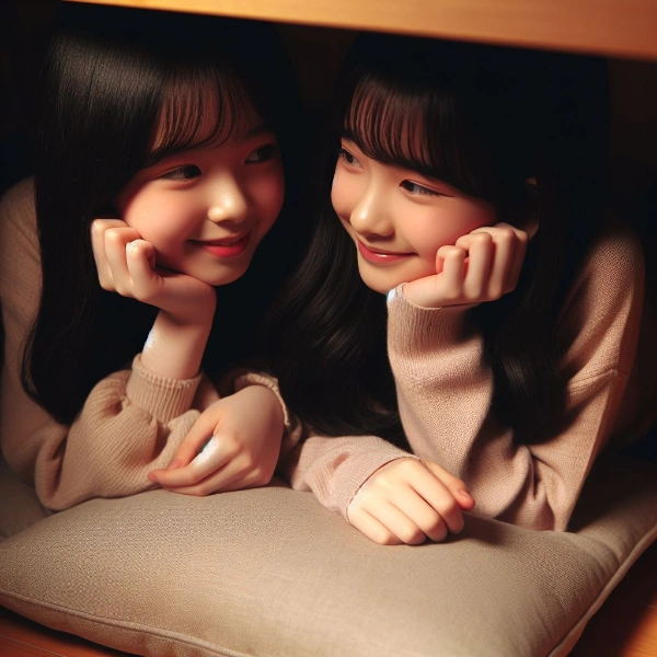 机の下の秘密基地