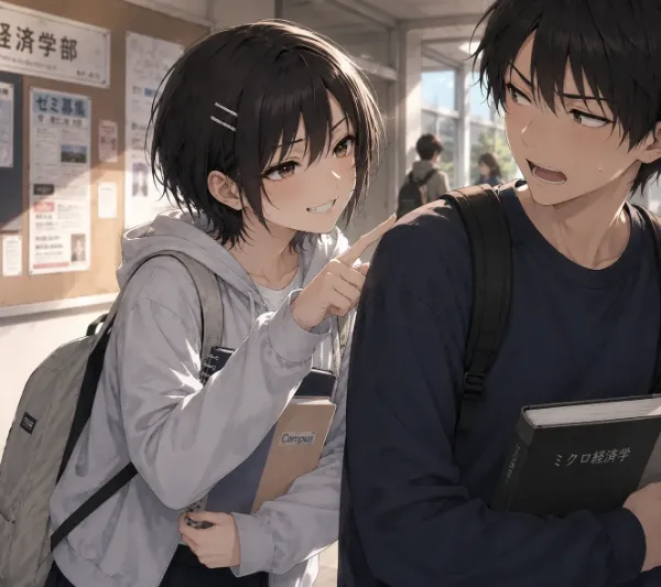 うちのこエレン、学部の先輩を見つける