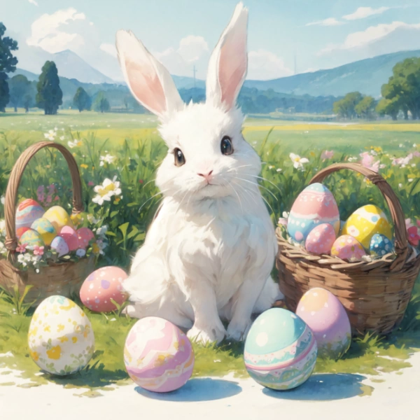 イースターエッグとうさぎさん