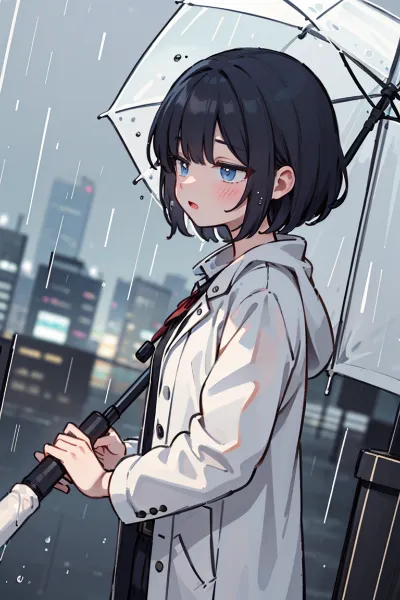 雨の街で待つ少女の秘密