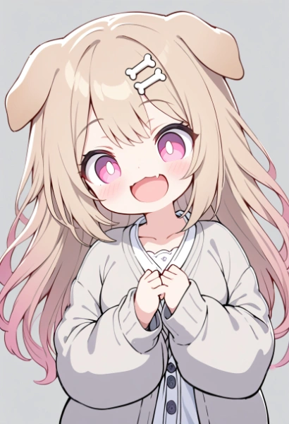 骨ヘアピンと犬耳少女