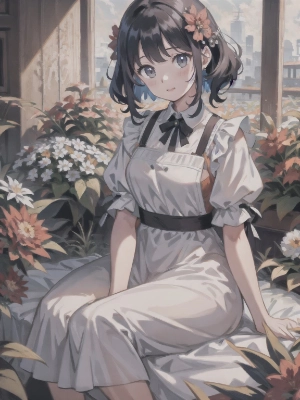 エプロンの少女