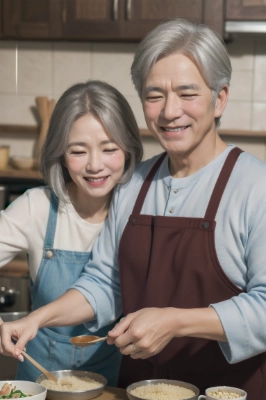 桃太郎へ渡すきびだんごを作る