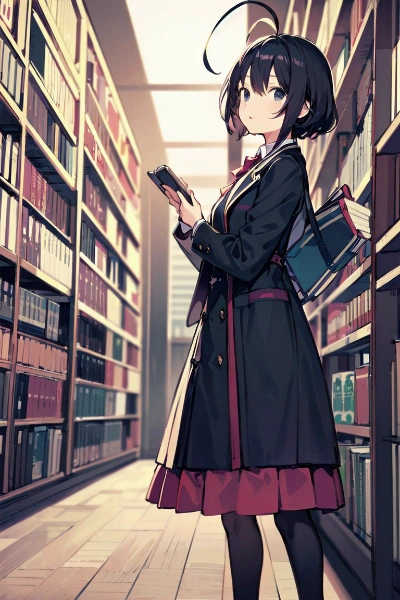 図書室で見つけた人