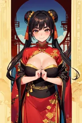 中国の伝統的な少女