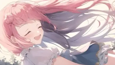 ピンク髪の女の子
