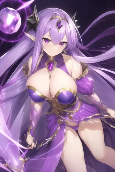 紫色ドレスの魔法使いお姉さん3