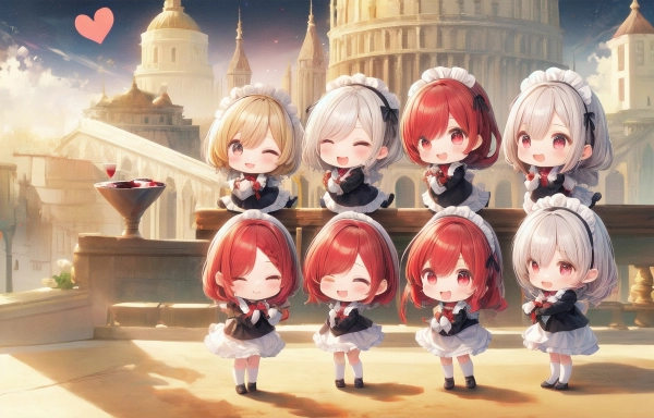 ワインレッドなメイドちゃん②