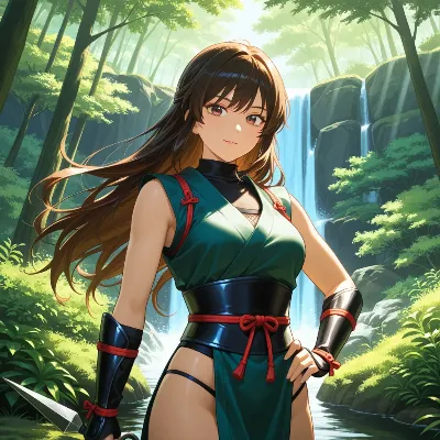 光差す森の女戦士