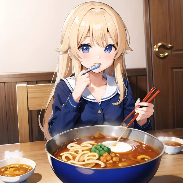 君もカレーうどん食べる？