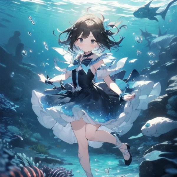 海中の魔法少女