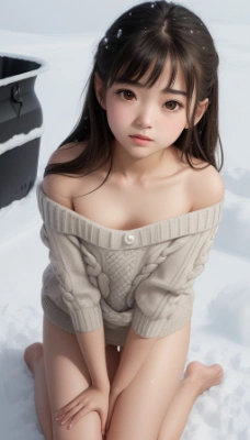雪と美少女