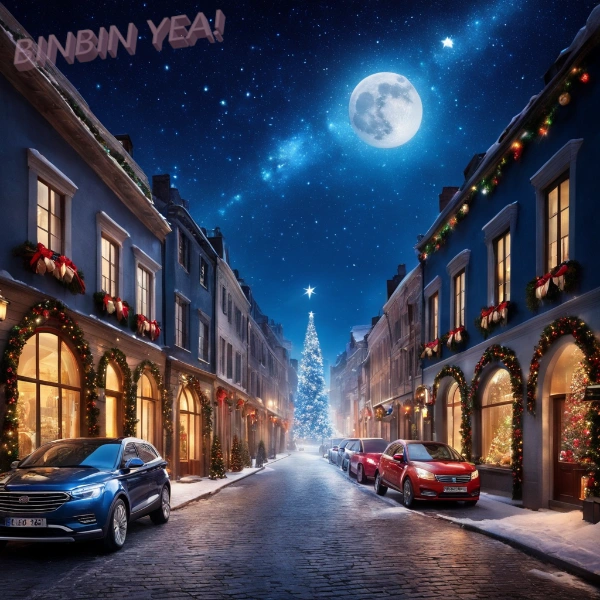 AIがイメージした「クリスマスイルミネーションしている宇宙都市の街並⁈」！SDXL