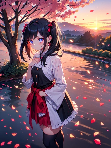 思い出の桜並木の下にいる、うちの子…(4枚)その2