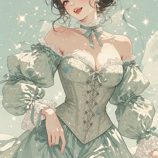 星屑のドレスに包まれた妖精の微笑み