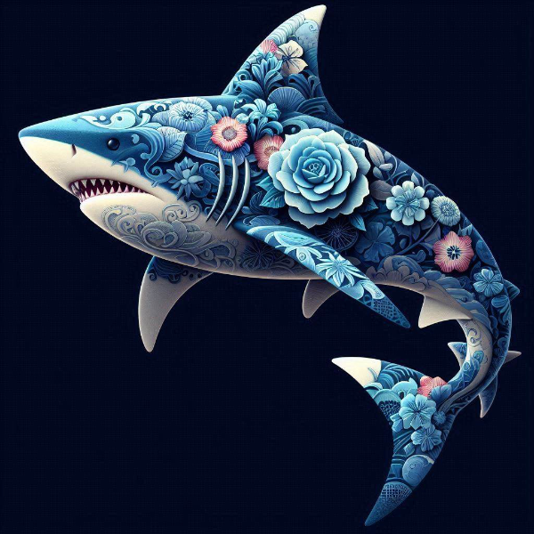 花柄模様のサメ🦈