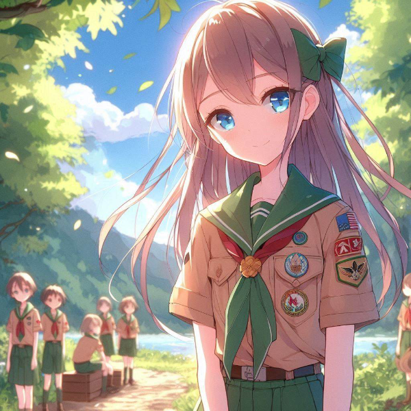 ボーイスカウト中の女の子