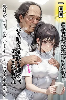 巨乳看護師はキモオヤジ患者にセクハラされる②