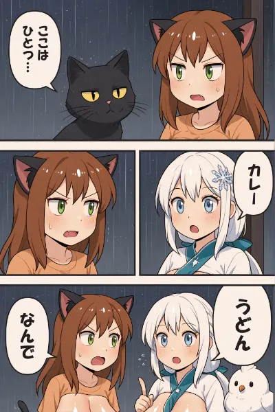 白神さんと雨宿り(コラボ)