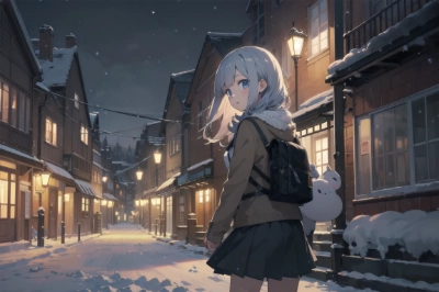 田舎の雪