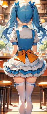 すてきな後ろ姿のウエイトレスさん