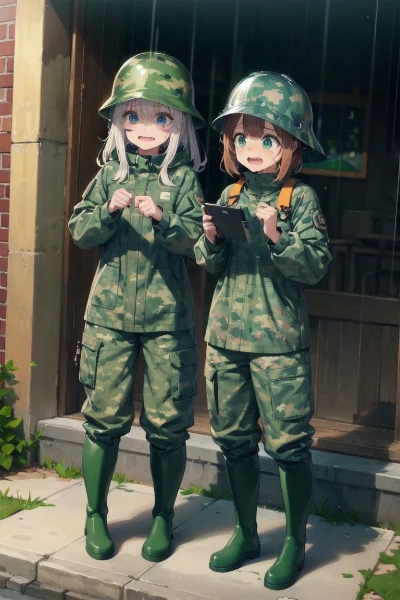 徴兵された2人の女の子　任務をこなせず泣く