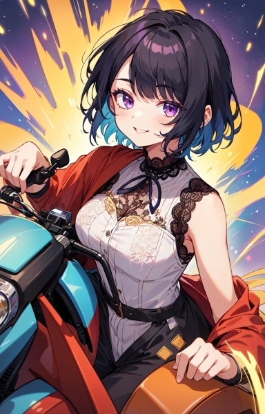 バイクに乗る女性！！（28枚）