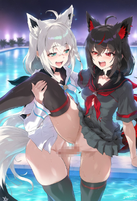 ふたなり 白上フブキ 黒上フブキ