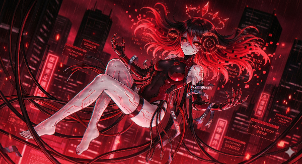 紅蓮の女王、ネオン都市を支配せよ