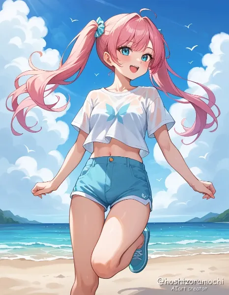 潮風に踊る無垢の笑顔 - An innocent smile dancing in the sea breeze