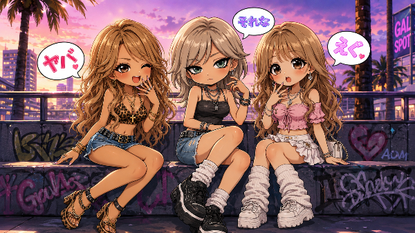 ギャル達の会話（せい、ゆな、れい）