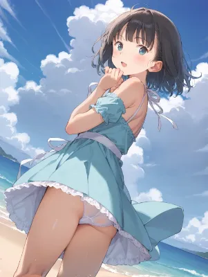 海岸の少女