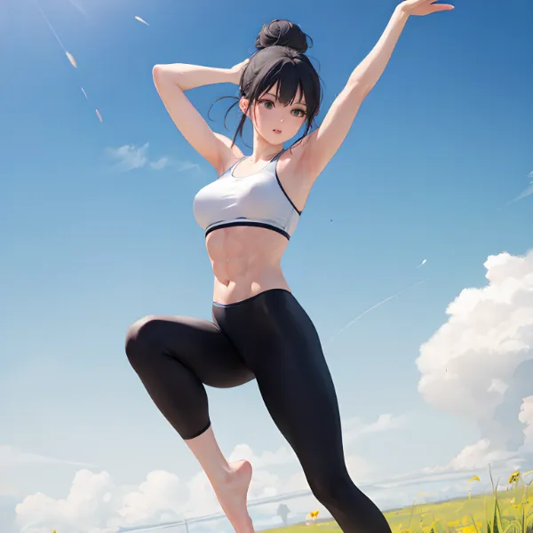 青空と舞う鍛錬の肉体美