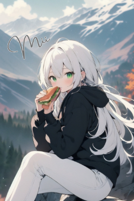 山の上でランチタイム🥪⋆⸜(* ॑꒳ ॑*  )⸝💕