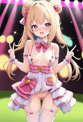 照れながら見せてくださる女の子9
