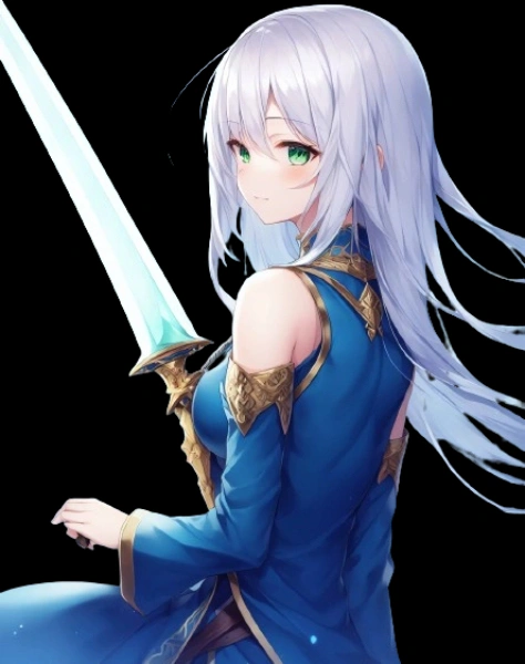 青い剣士の女の子