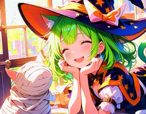 にゃん吉ミイラの出来上がり！