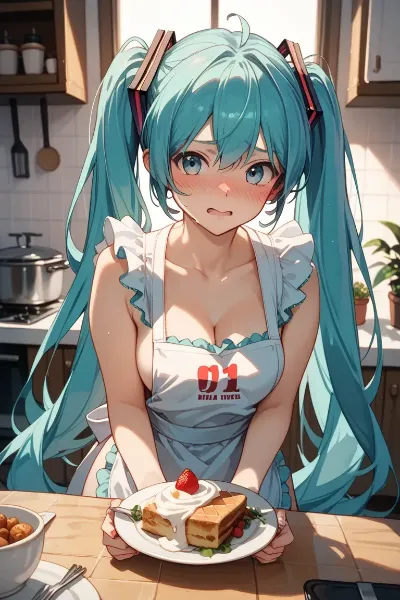 初音ミクの裸エプロン