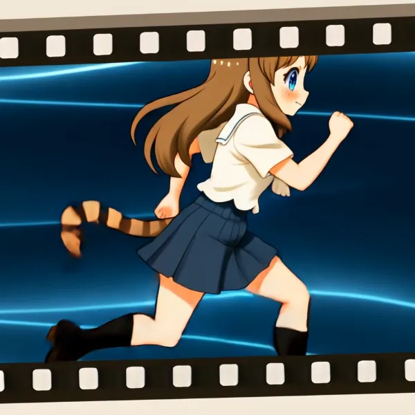 ８ミリフィルを走り抜ける猫又さん