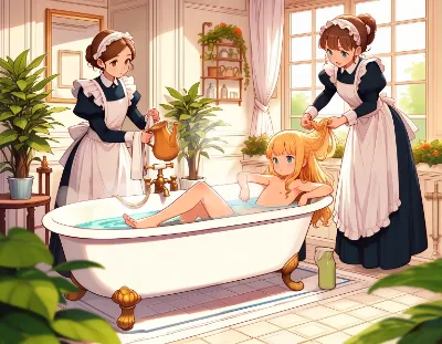 お嬢様の入浴補助