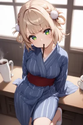 ポッキー食べる　ういちゃん