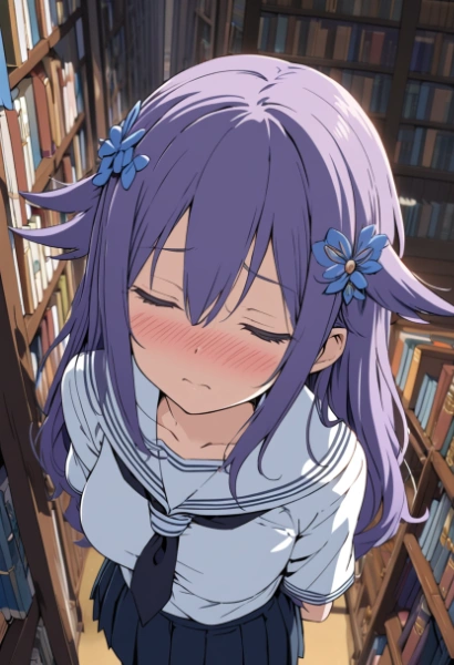 図書室でこっそりと