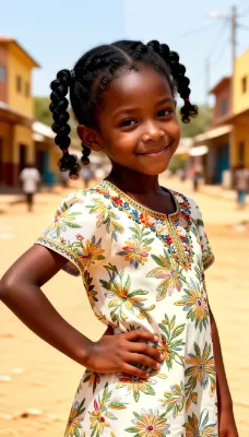 アフリカ系の女の子生成テスト